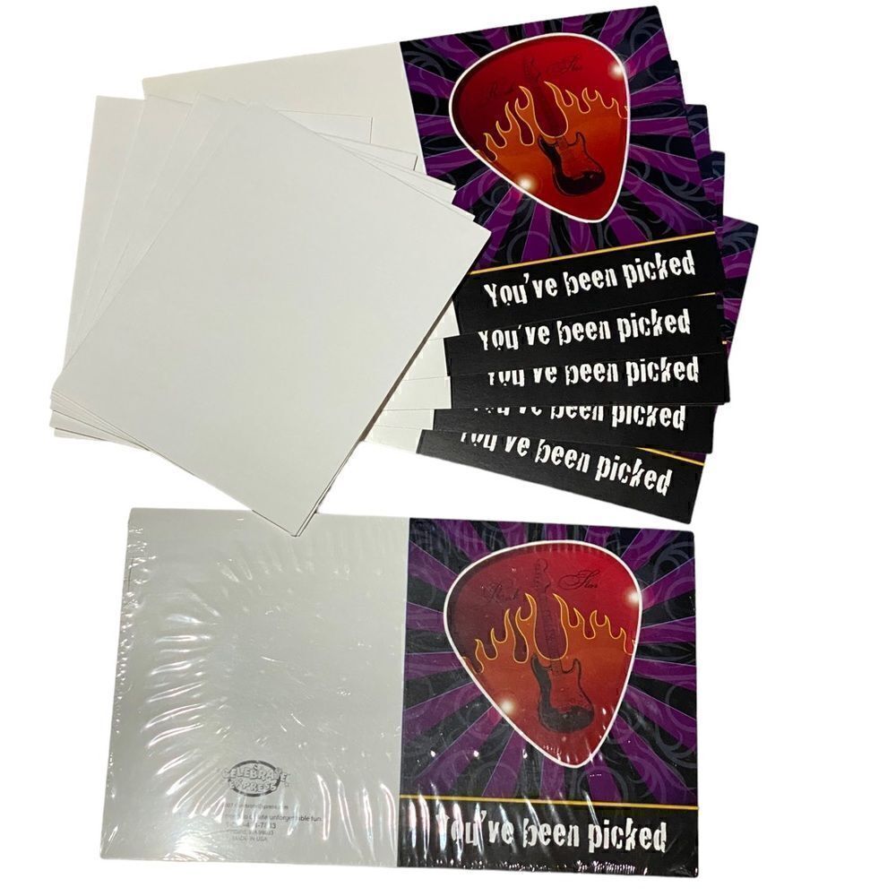 You’ve Been Picked! Rock-N-Roll Birthday Party Invites
